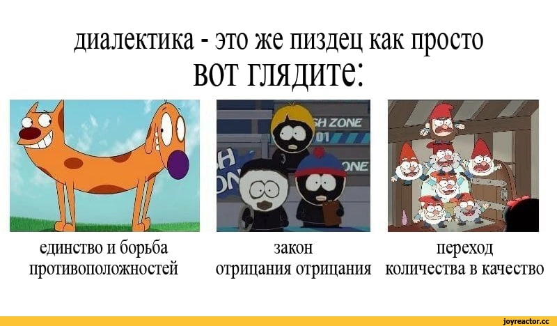 ﻿диалектика - это же пиздец как просто вот глядите: единство и борьба противоположностей закон переход отрицания отрицания количества в качество,приколы для даунов,удалённое