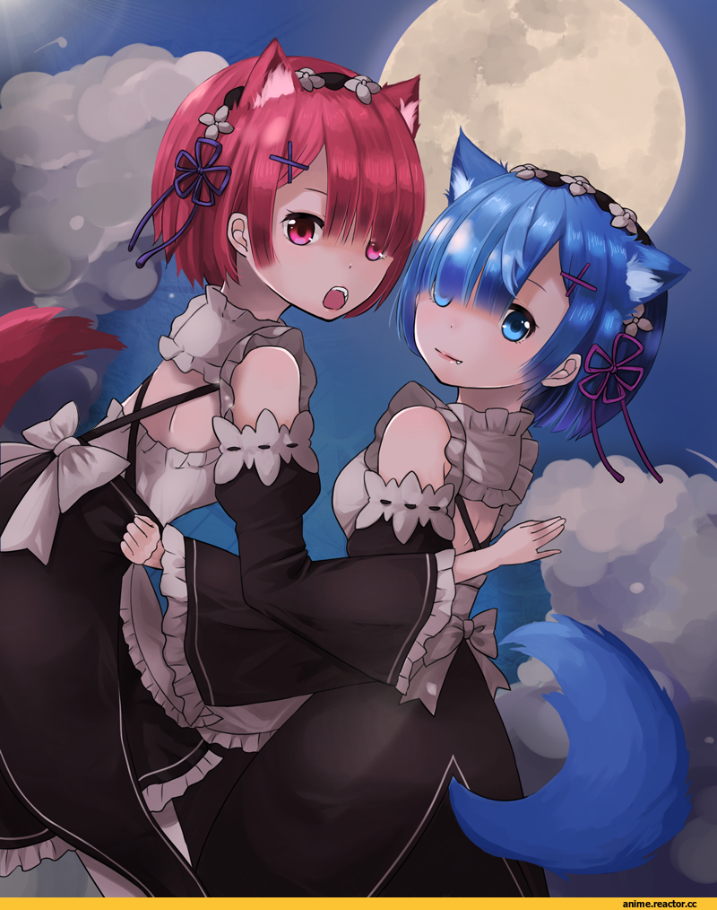 Anime,Аниме,Rem (Re Zero),Re Zero Kara Hajimeru Isekai Seikatsu,Re:Zero - Starting Life in Another World,Ram (Re Zero),Maid,neko,Animal Ears (Anime),Kemonomimi, Девушки с ушками, Anime Ears,eichi (choromi12),Anime Artist,Аниме арт, Аниме-арт,Anime,fandoms,rem (re zero),Re zero kara hajimeru isekai