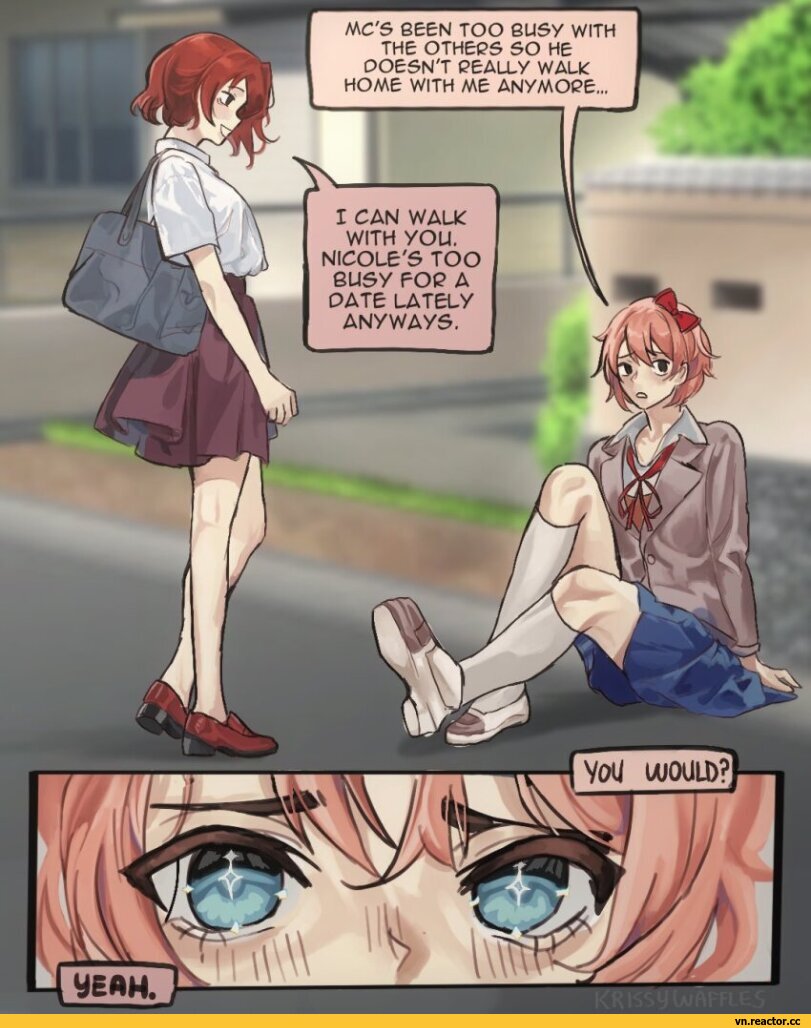 ﻿MC'S SEEN TOO eusy WITH THE OTHEPS 50 HE DOESN'T PEALLY WALK HOME WITH ME ANYMOPE... I CAN WALK WITH YOU. NICOLE'S TOO GUSY FOG A DATE LATELY ANYWAYS. f you WOULD?,krissywaffles,ari (class of 09),Sayori (Doki doki Literature club),Doki doki Literature club,Foreign VN,Зарубежные VN,Визуальные